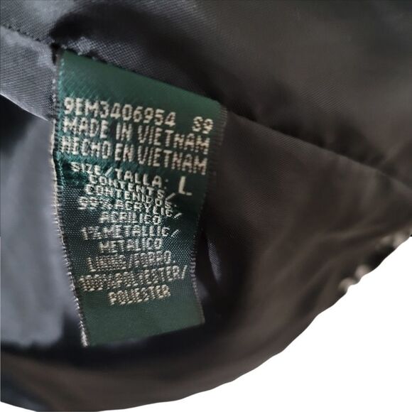 Harvé Bernard Black and White Metallic Tweed Jacket L - Picture 3 of 9